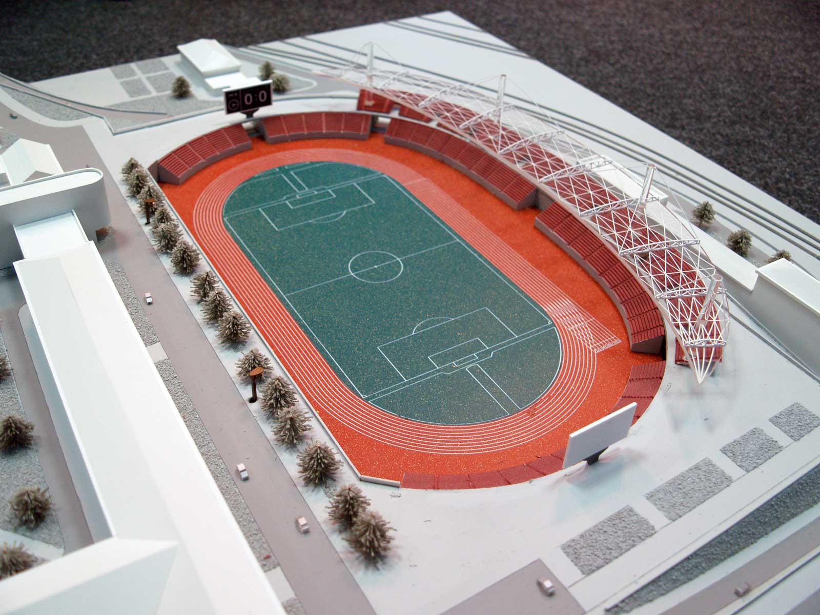Макет реконструкции стадиона центрального спортивного клуба. На территории Министарства обороны Украины.