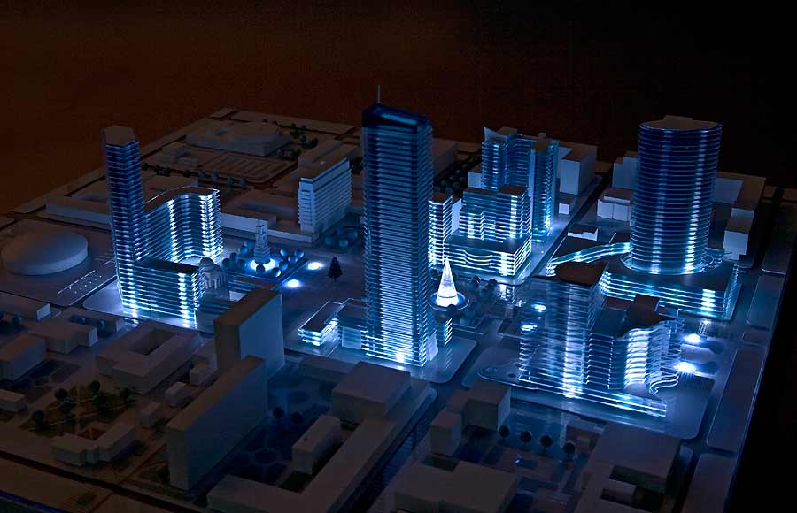 Містобудівний макет центральної частини міста Краснодара (Росія). М 1:1000