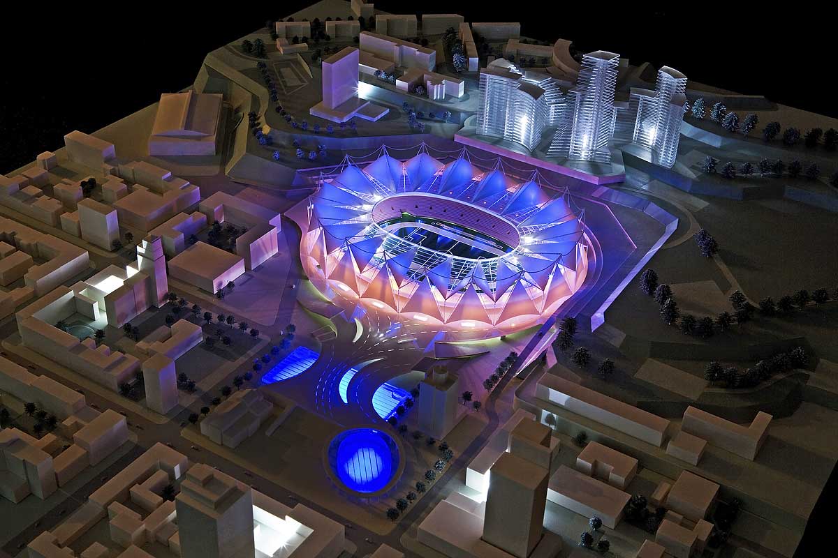 Градостроительный макет проекта реконструкции существующих и строительство новых объектов спортивного комплекса НСК «Олимпийский» в городе Киеве. М 1:2000