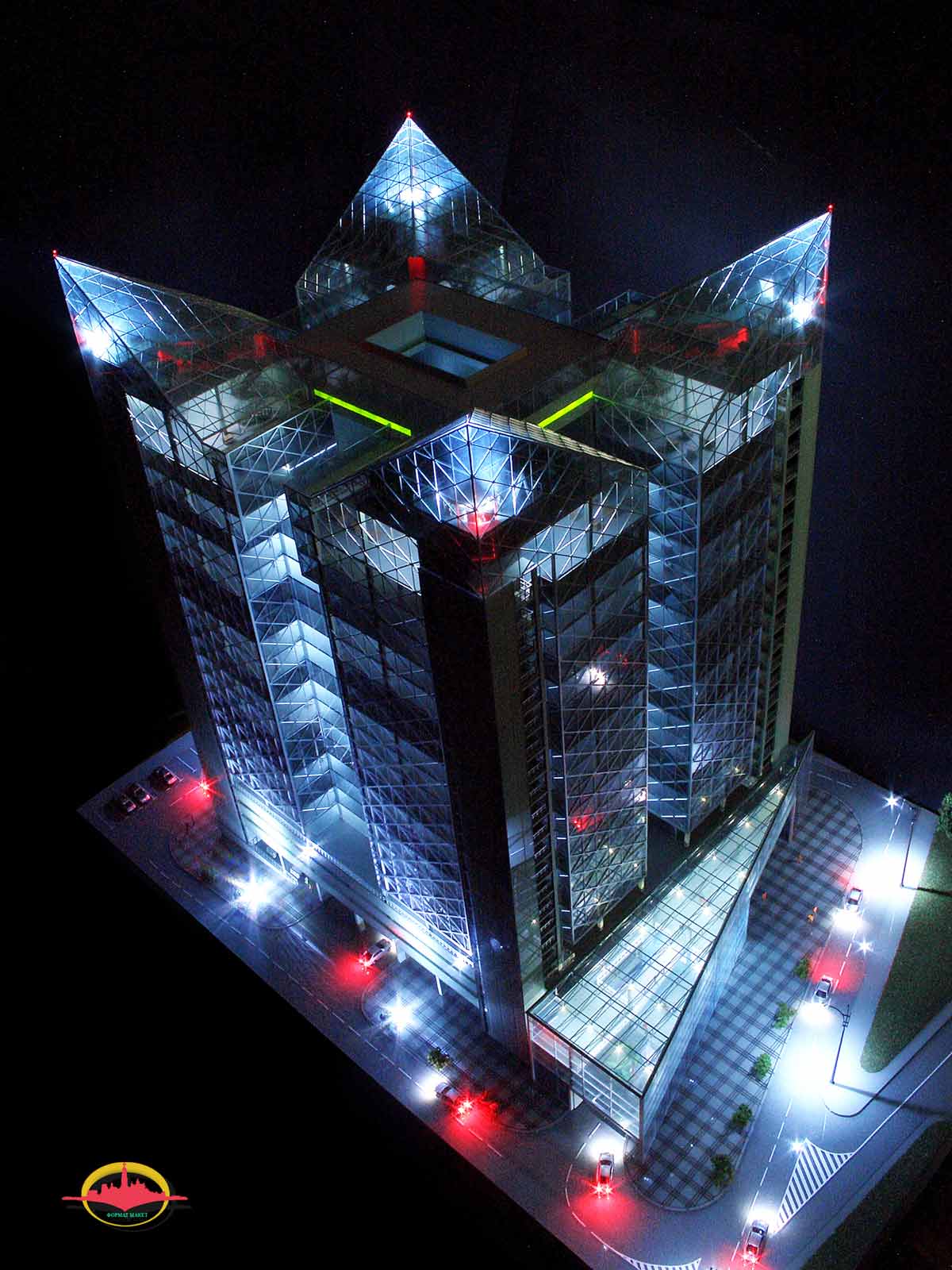 Модель офісної будівлі. Архітектор Олексій Бриль. Масштаб 1:100.