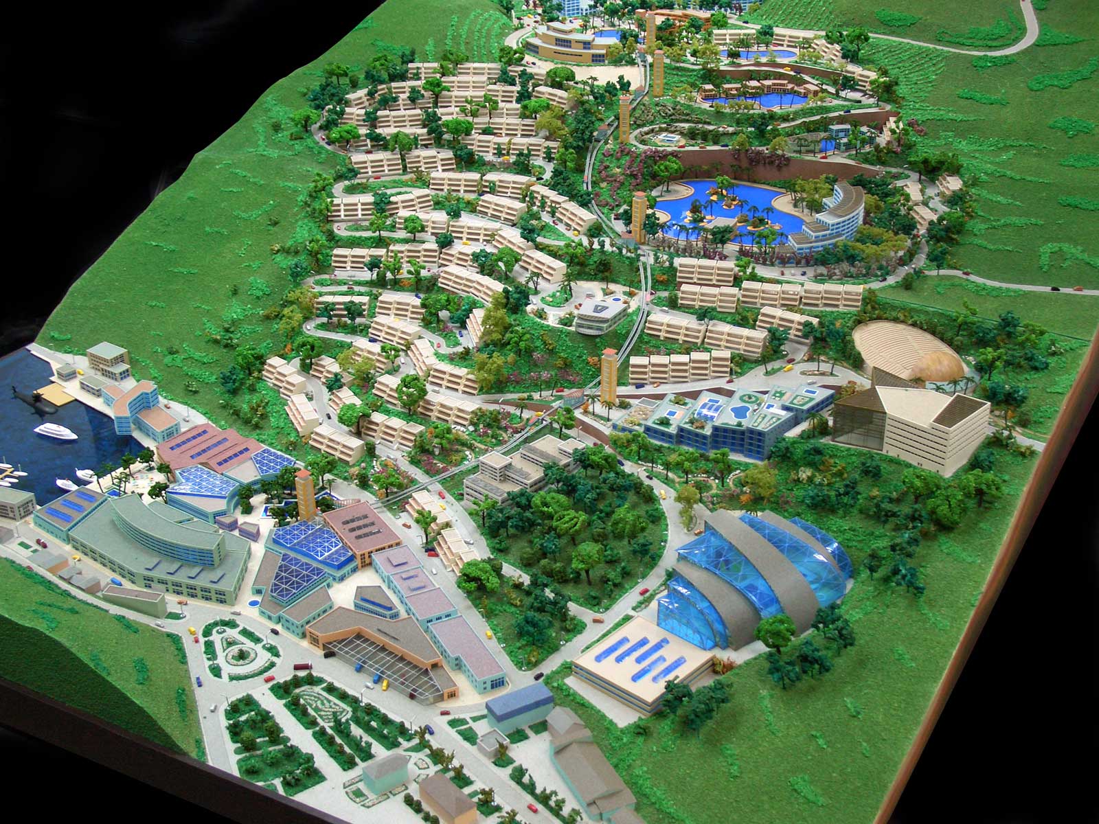 Модель готельних комплексів в м Балаклава М 1:500.