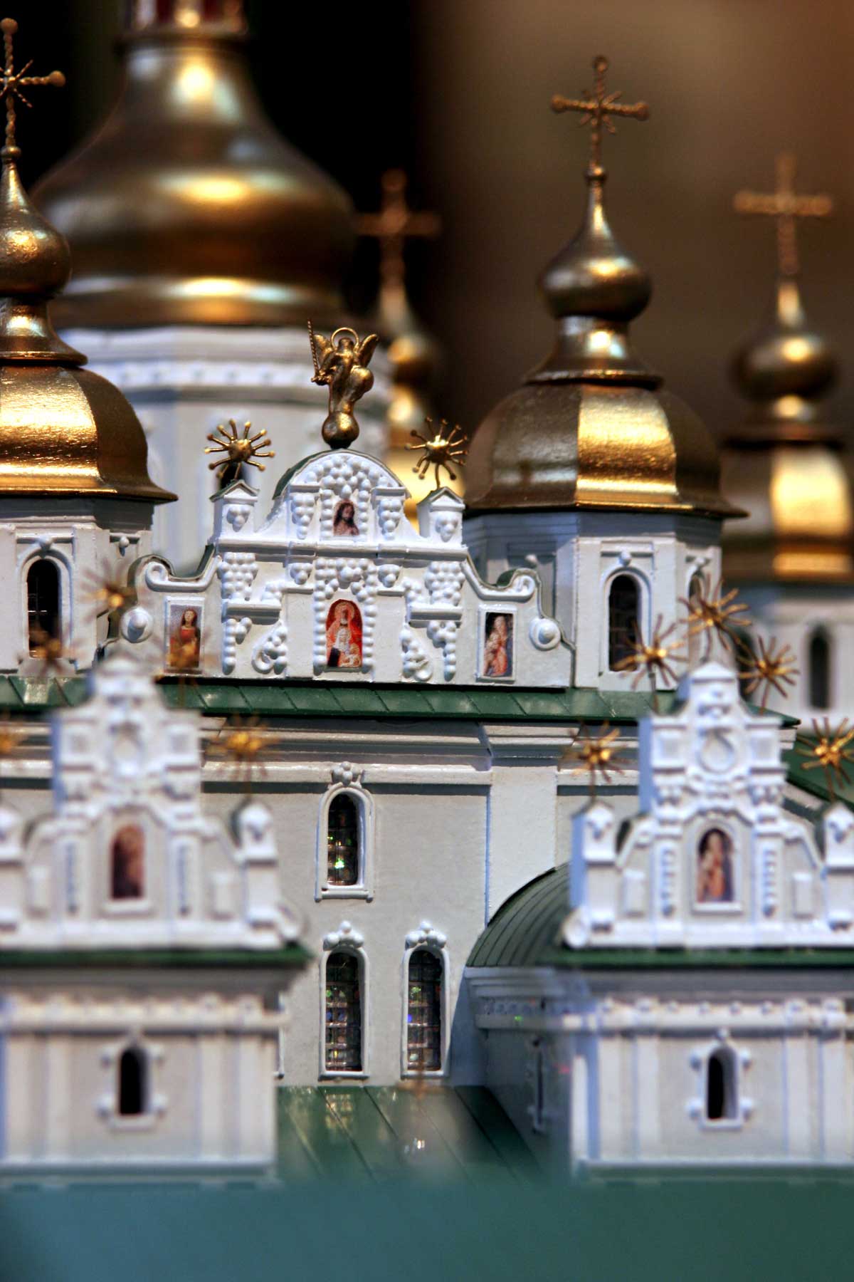 Модель Михайлівського Золотоверхого монастиря на 1914 рік. Знаходиться в музеї Михайлівського Собору. М 1:200, розмір підмакетніка 200х200 см.